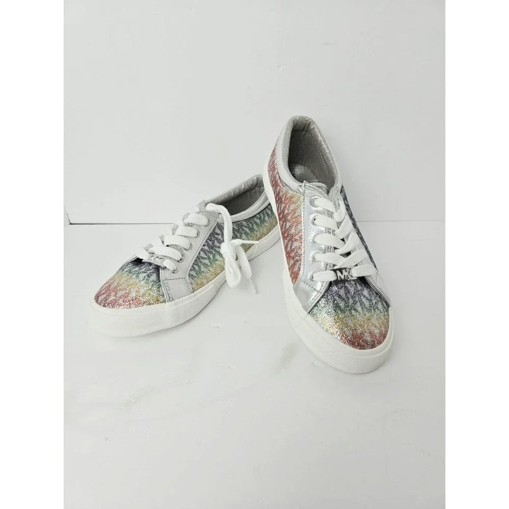 Michael Kors Ima‎ Celestia Silver Rainbow Size 5 womens glitter